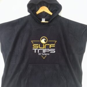 Poncho Toalha Surf Trips Preto